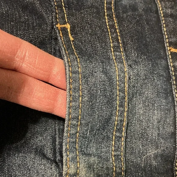 Vintage Paris Blues Denim Jean Vest 1X FITS LIKE Junior’s XL - Picture 4 of 12